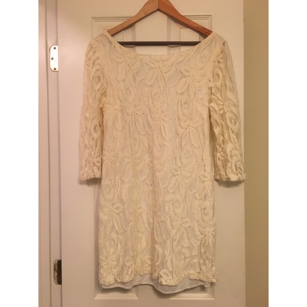 white lacey dress